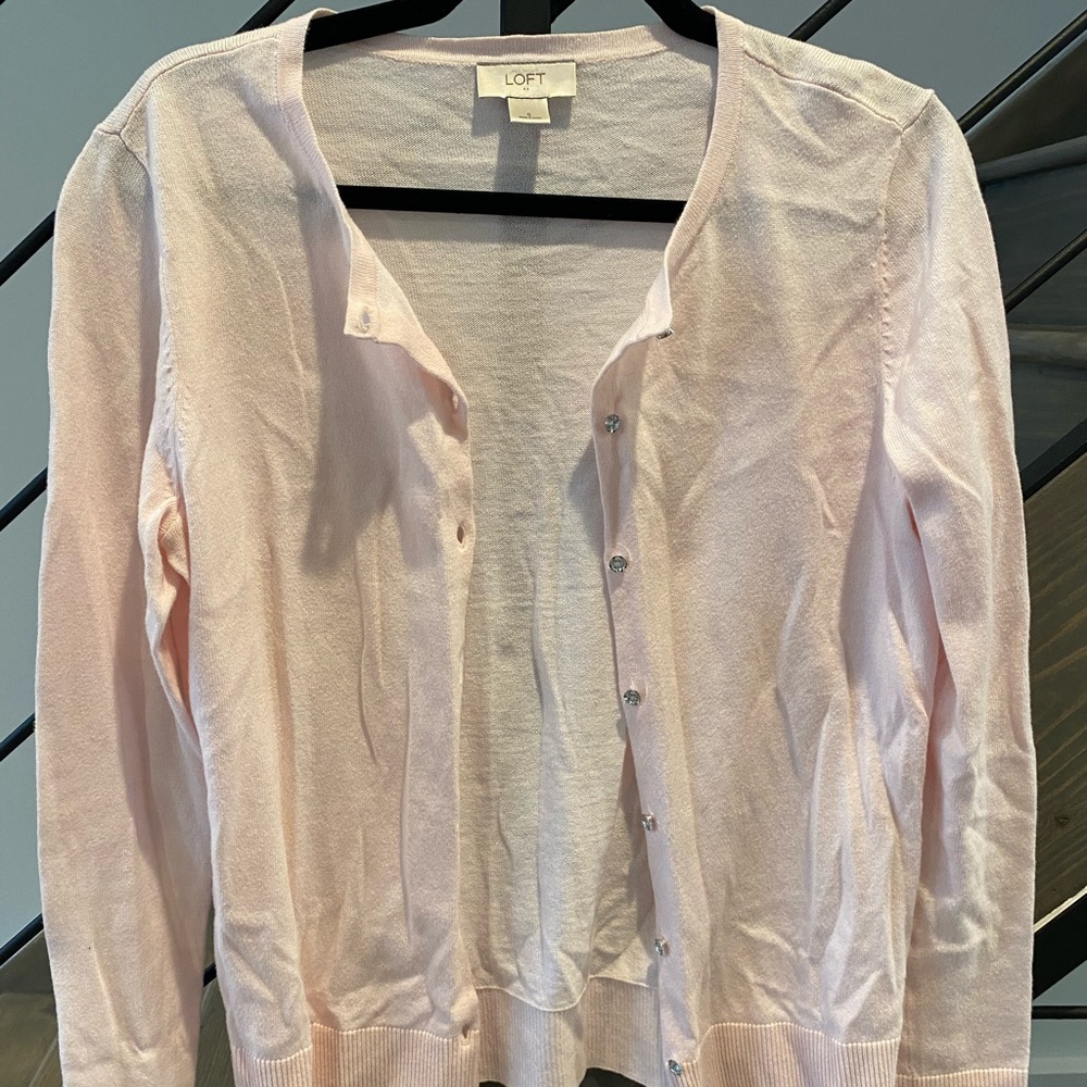 LOFT pink cardigan